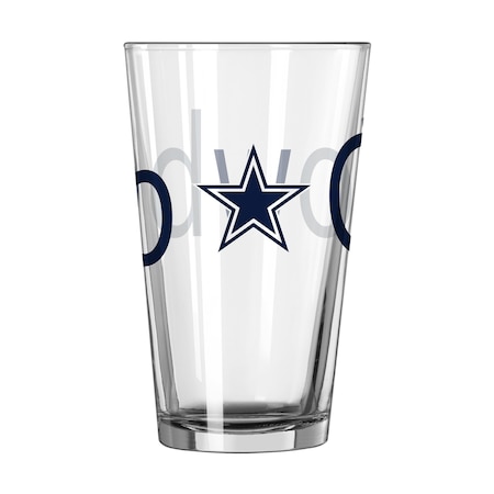 Logo Brands Dallas Cowboys 16oz Overtime Pint Glass 609-G16P-4